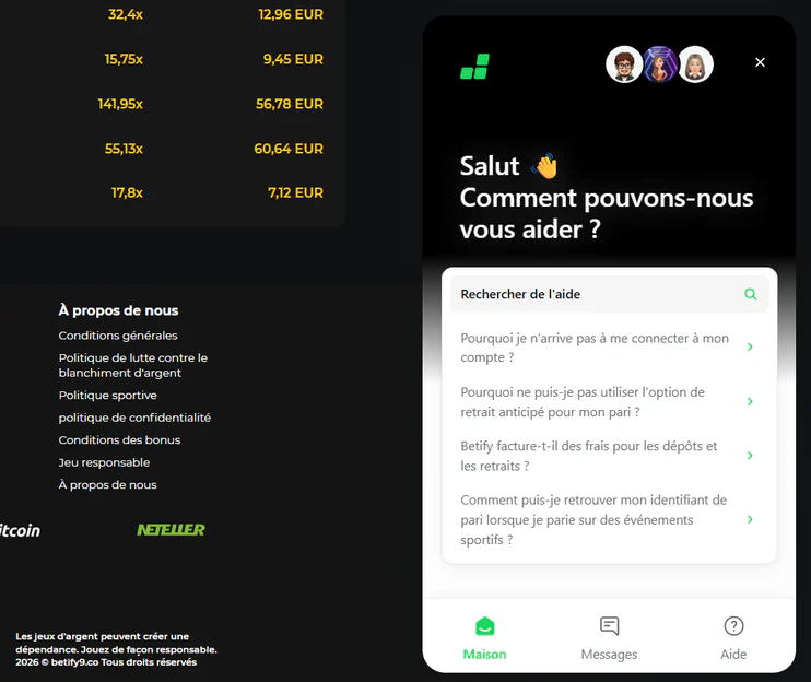 Betify Casino centre d’aide avec recherche FAQ, assistance et réponses aux questions fréquentes